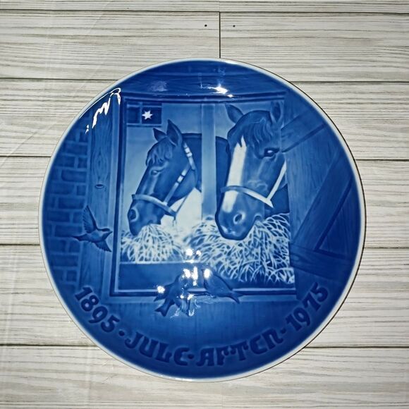 B&G COPENHAGEN PLATE CHRISTMAS NIGHT IN THE STABLE-1895 JULE-AFTER 1975 DENMARK - Picture 2 of 7